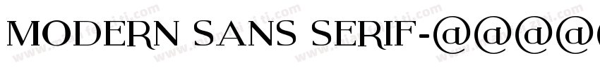 modern sans serif字体转换